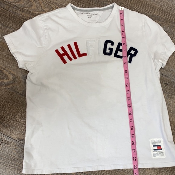 Tommy Hilfiger Tufted Logo Appliqué T-Shirt S - Picture 10 of 12